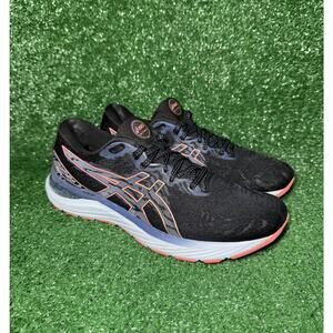 ASICS Gel-Cumulus 23 Women's Size 8.5 Black Blue Running Shoes Athletic Sneakers